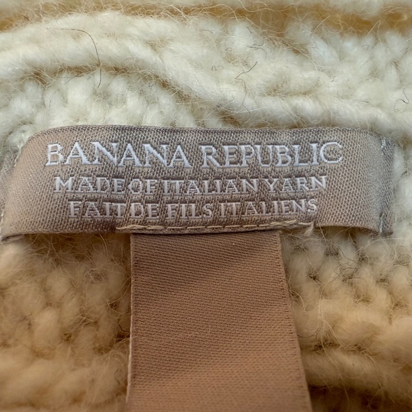 Banana Republic Italian Yarn Cable Knit Scarf 🇮🇹 - Alpaca & Merino - Picture 7 of 9
